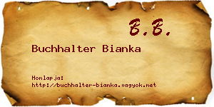 Buchhalter Bianka névjegykártya